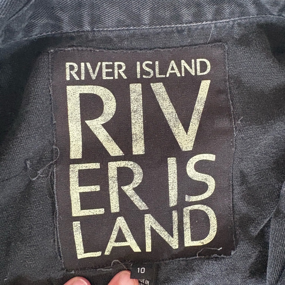 River Island Black Denim Jumpsuit - Picture 3 of 8